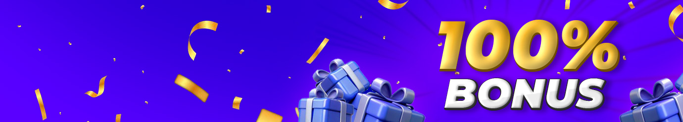 We give 100% bonus on first deposit
